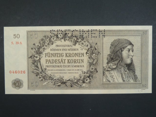 50 K 1944 série 39 A, perf. SPECIMEN