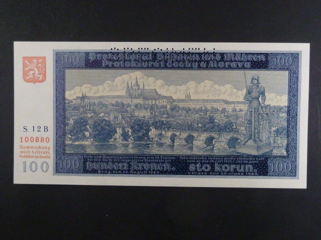 100 K 1940 série 12 B, I. vydání, perf. SPECIMEN