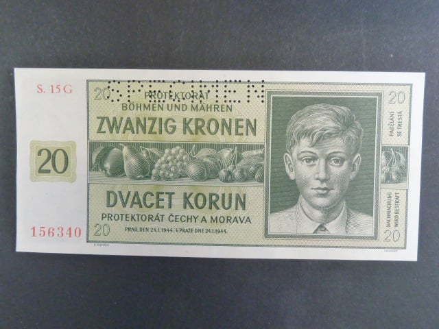 20 K 1944 série 15 G, perf. SPECIMEN