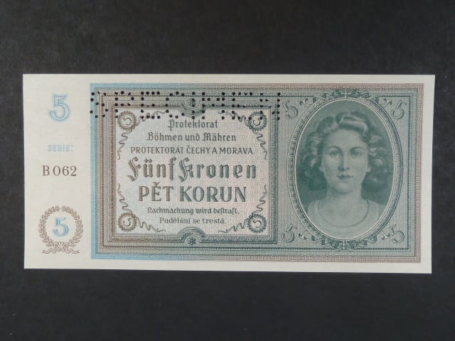 5 K 1940 série B 062, perf. SPECIMEN