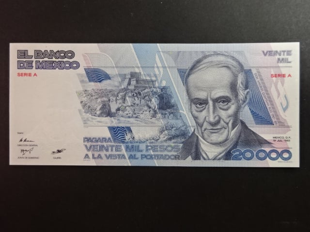MEXIKO, 20000 Pesos 1985, BNB. B670a, Pi. 91