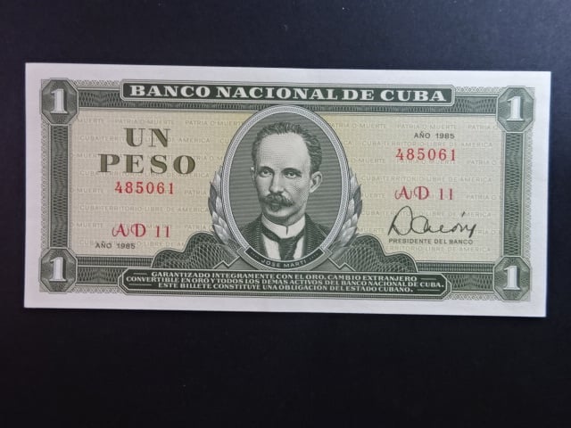 KUBA, 1 Peso 1985, BNB. B823k, Pi. 102
