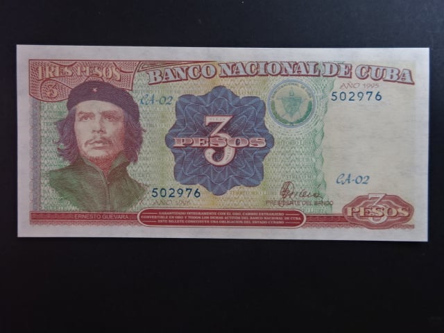 KUBA, 3 Pesos 1995, BNB. B834a, Pi. 113
