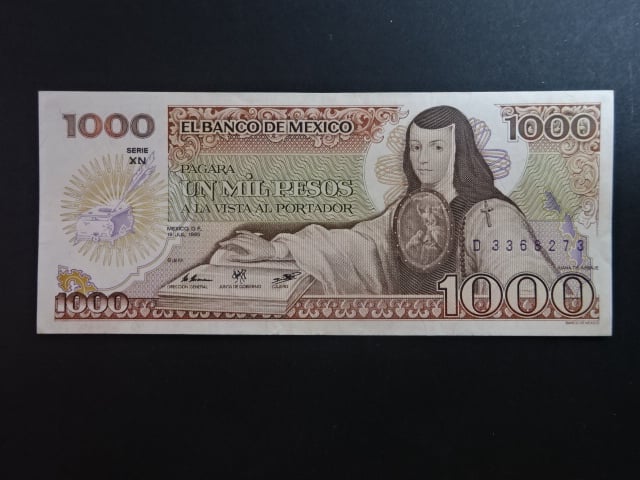 MEXIKO, 1000 Pesos 1985, BNB. B658a, Pi. 85