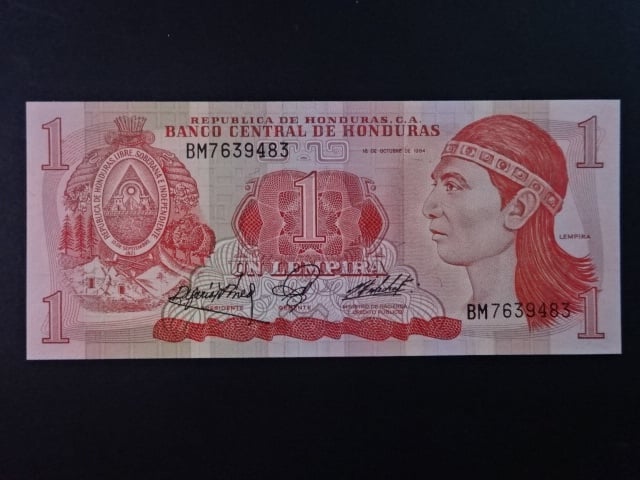 HONDURAS, 1 Lempira 1984, BNB. B321b, Pi. 68