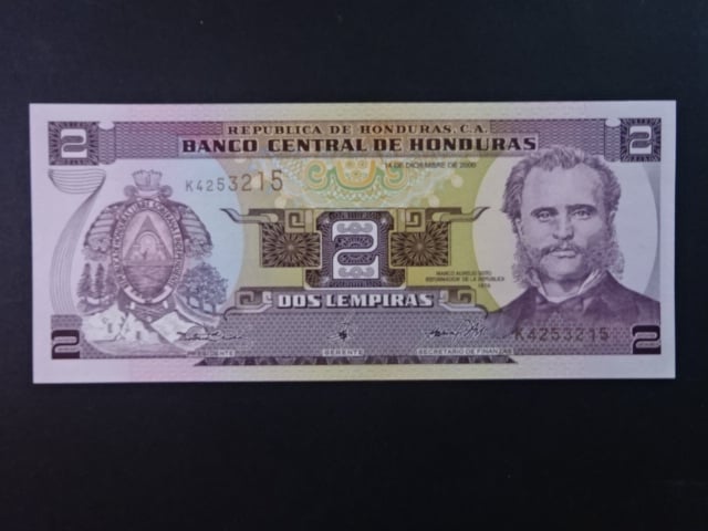 HONDURAS, 2 Lempira 2000, BNB. B326f, Pi. 80