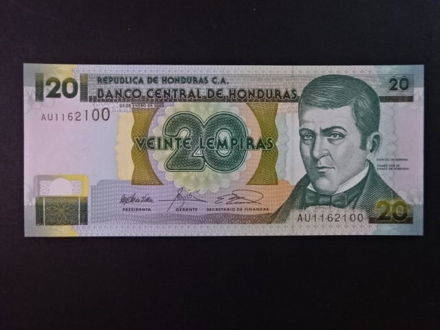 HONDURAS, 20 Lempira 2003, BNB. B336