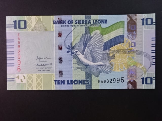 SIERRA LEONE, 10 Leones 2022, BNB. B132a