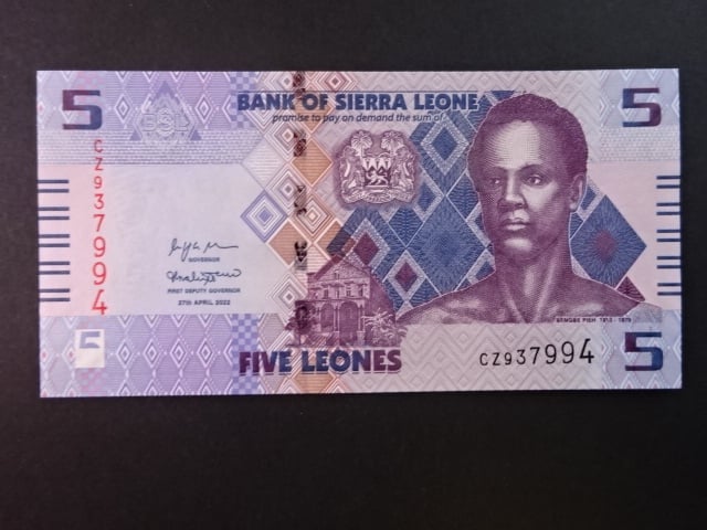 SIERRA LEONE, 5 Leones 2022, BNB. B31a