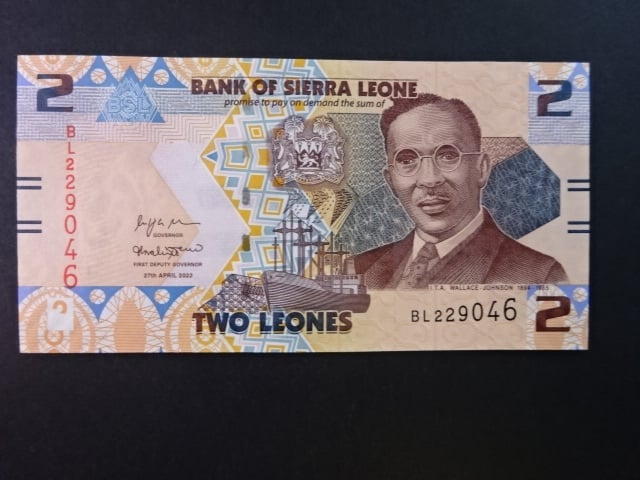 SIERRA LEONE, 2 Leones 2022, BNB. B30a
