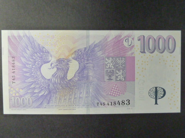 1000 Kč 2008 série T 45