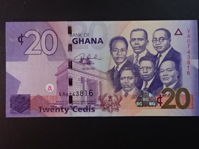 GHANA, 20 Cedis 2007, BNB. B148a, Pi. 40