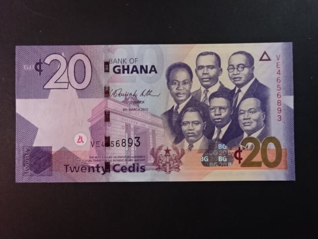 GHANA, 20 Cedis 2010, BNB. B148b, Pi. 40
