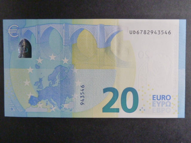 20 Euro 2015 s.UD, Francie, podpis Mario Draghi, U034