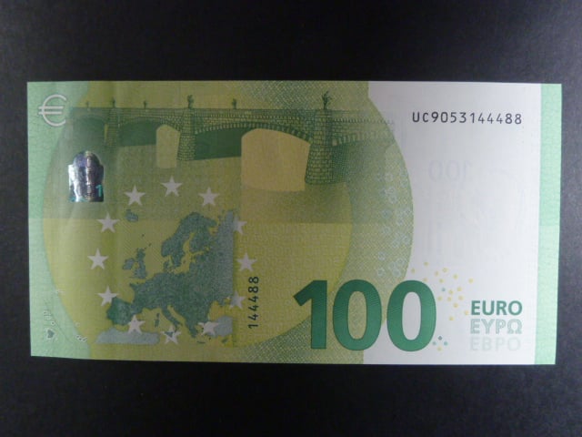 100 Euro 2019 s.UC, Francie podpis Mario Draghi, U003