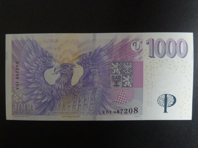 1000 Kč 2008 série V 01 první série