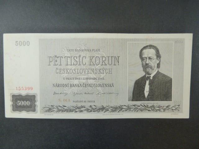 5000 Kčs 1945 série 04 A