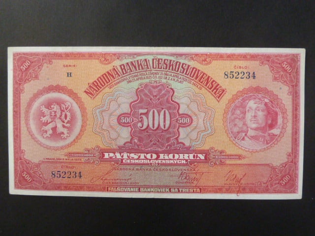500 Kč 1929 série H