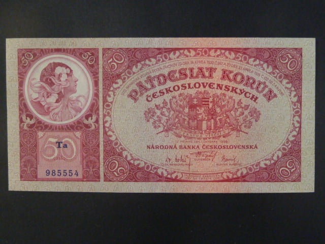 50 Kč 1.10.1929 série Ta
