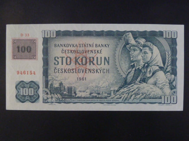 100 Kč 1961 série D 33, kolek