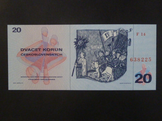 20 Kčs 1970 série F 14