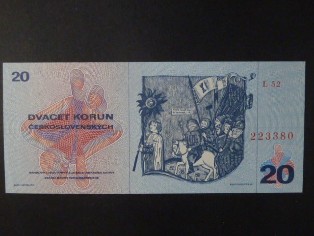 20 Kčs 1970 série L 52