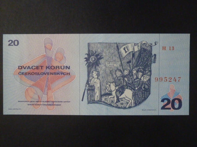 20 Kčs 1970 série H 13