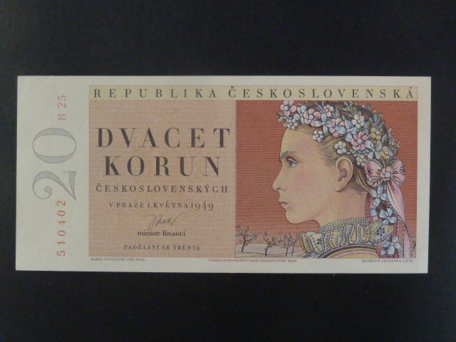 20 Kčs 1949, série B 25