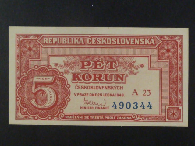 5 Kčs 1949 série A 23