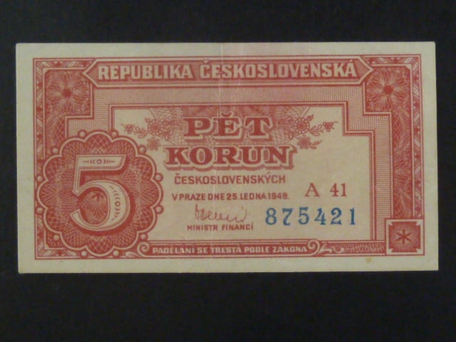 5 Kčs 25.1.1949 série A 41
