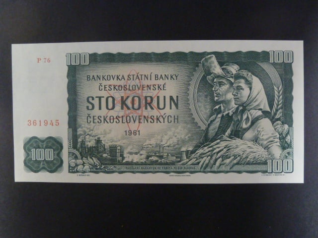 100 Kčs 1961 série P 76
