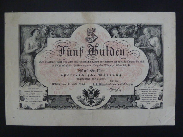 5 Gulden 1866 série Dl 47