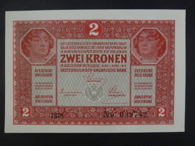 2 K 1.3.1917, série 7378, vydání MRR, Ri. 447