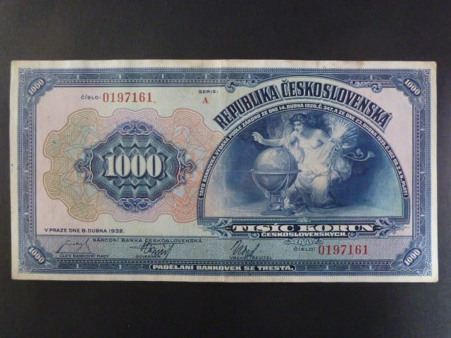 1000 Kč 1932 série A