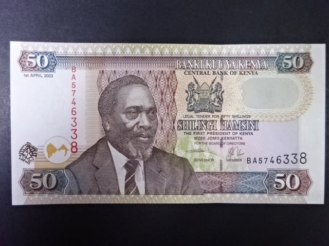 KEŇA, 50 Shillings 2003, BNB. B138a, Pi. 41