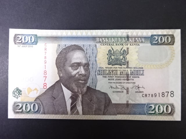 KEŇA, 200 Shillings 2010, BNB. B141g, Pi. 49