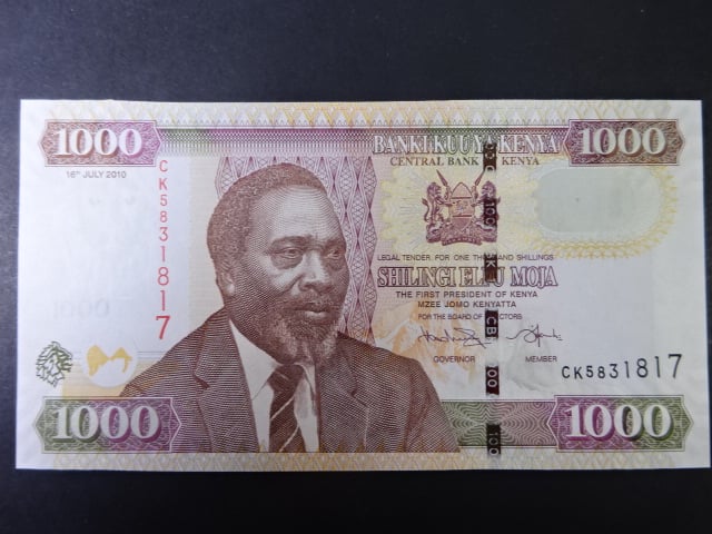 KEŇA, 1000 Shillings 2010, BNB. B143h, Pi. 51