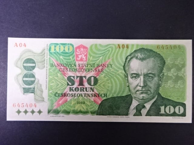 100 Kčs 1989 série A 04