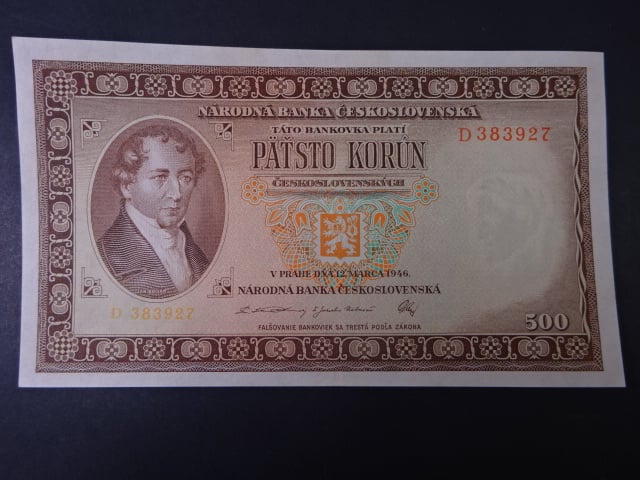 500 Kčs 12.3.1946 série D