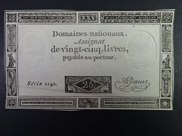 25 Livres 1793, BNB B708b, Pi. A71
