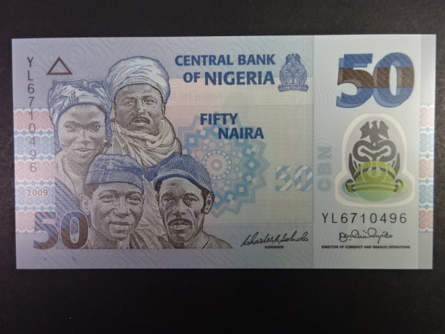 NIGÉRIE, 50 Naira 2009, BNB. B236a, Pi. 40