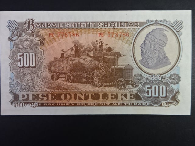 500 Leke 1957, BNB. B216b, Pi. 31