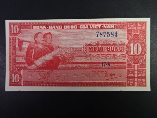 VIETNAM JIŽNÍ,10 Dong 1962, BNB. B114a, Pi. 5