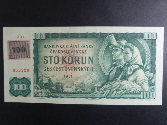 100 Kč 1961/1993 série Z 47, kolek