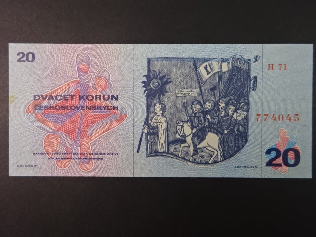 20 Kčs 1970 série H 71