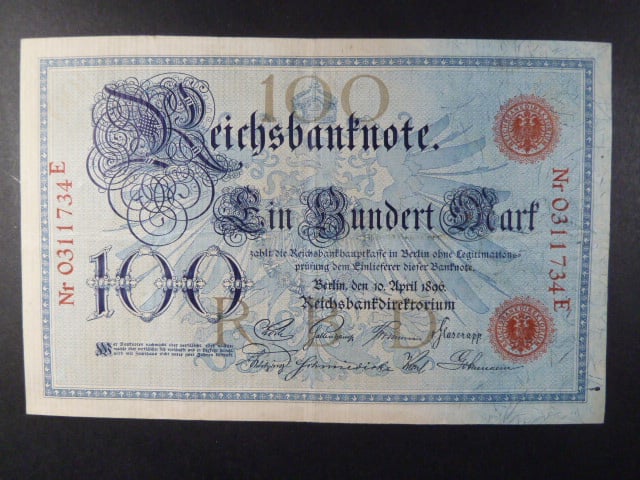 100 Mark 10.4.1896, Pi. 18, Ros. 15, Grab. DEU-11