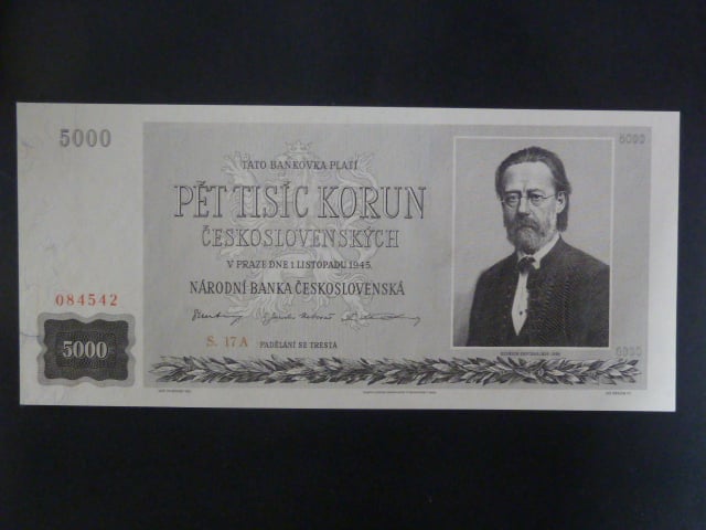 5000 Kčs 1.11.1945 série 17 A