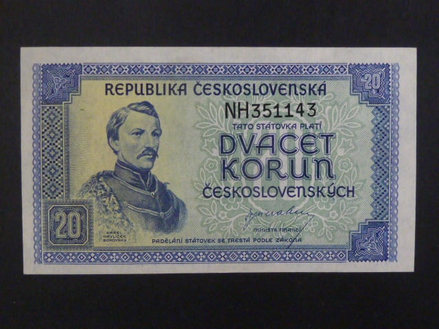 20 Kčs 1945 série NH