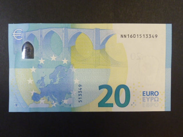 20 Euro 2015 série NN, Rakousko, podpis podpis Lagarde, N014