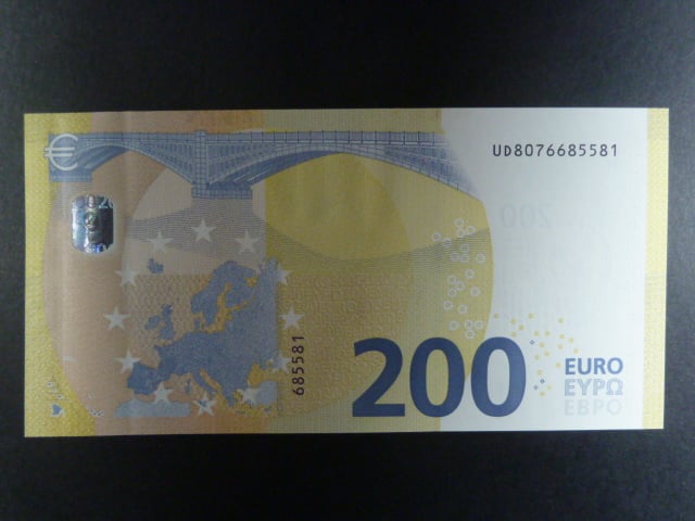 200 Euro 2019 s.UD, Francie podpis Mario Draghi, U002